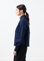 Sheer Silk Collar Button Up